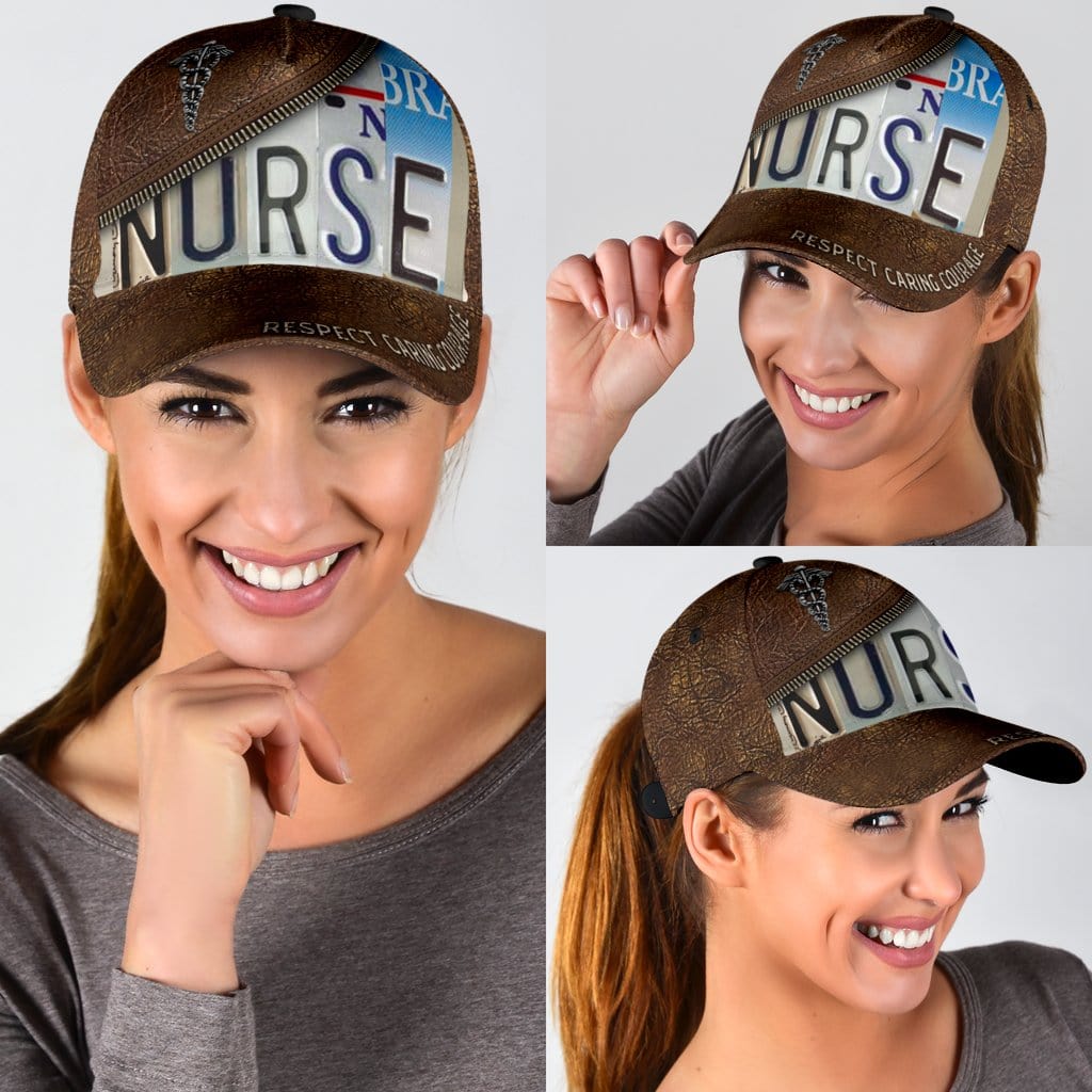 Nurse Baseball Cap Nurse Leather Pattern Classic Hat Trucker Hats Custom Hats Gifts For Men & Women