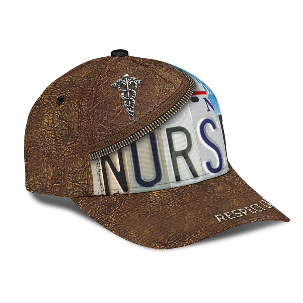 Nurse Baseball Cap Nurse Leather Pattern Classic Hat Trucker Hats Custom Hats Gifts For Men & Women