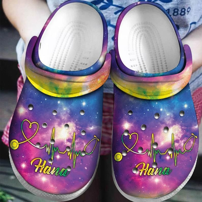 Nurse Heartbeat Custom Name Nurse Life Nurse Shoes Women Shoes Cute Shoes Rubber clog Shoes Comfy Footwear