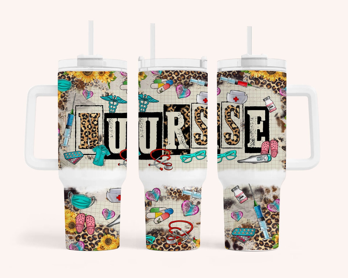 Nurse Life Leopard Print Custom Stanley Cup 40 oz 30 oz Tumbler With HandleTVC2301959