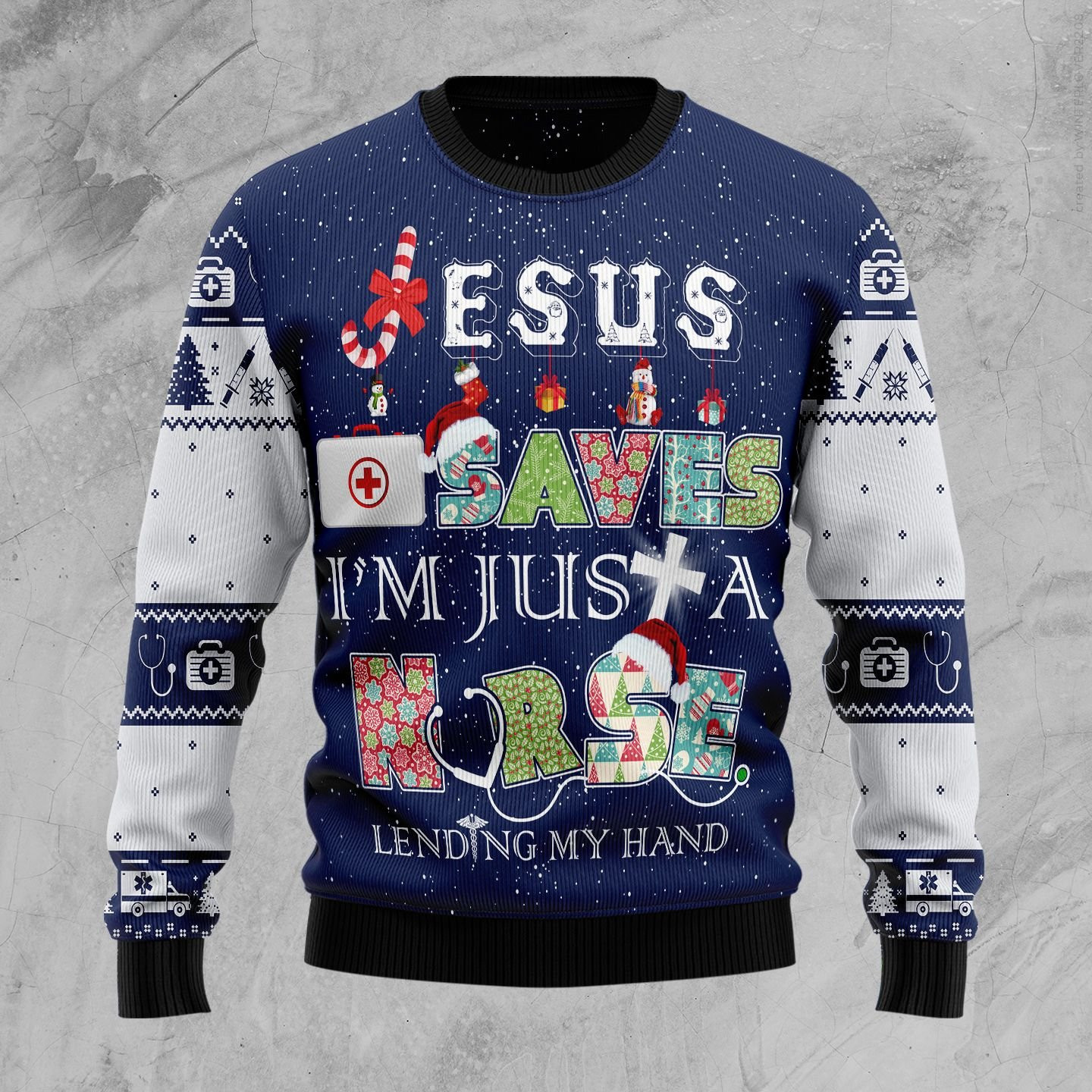 Nurse Life Ugly Christmas Sweater Adult 3D Funny Matching for family