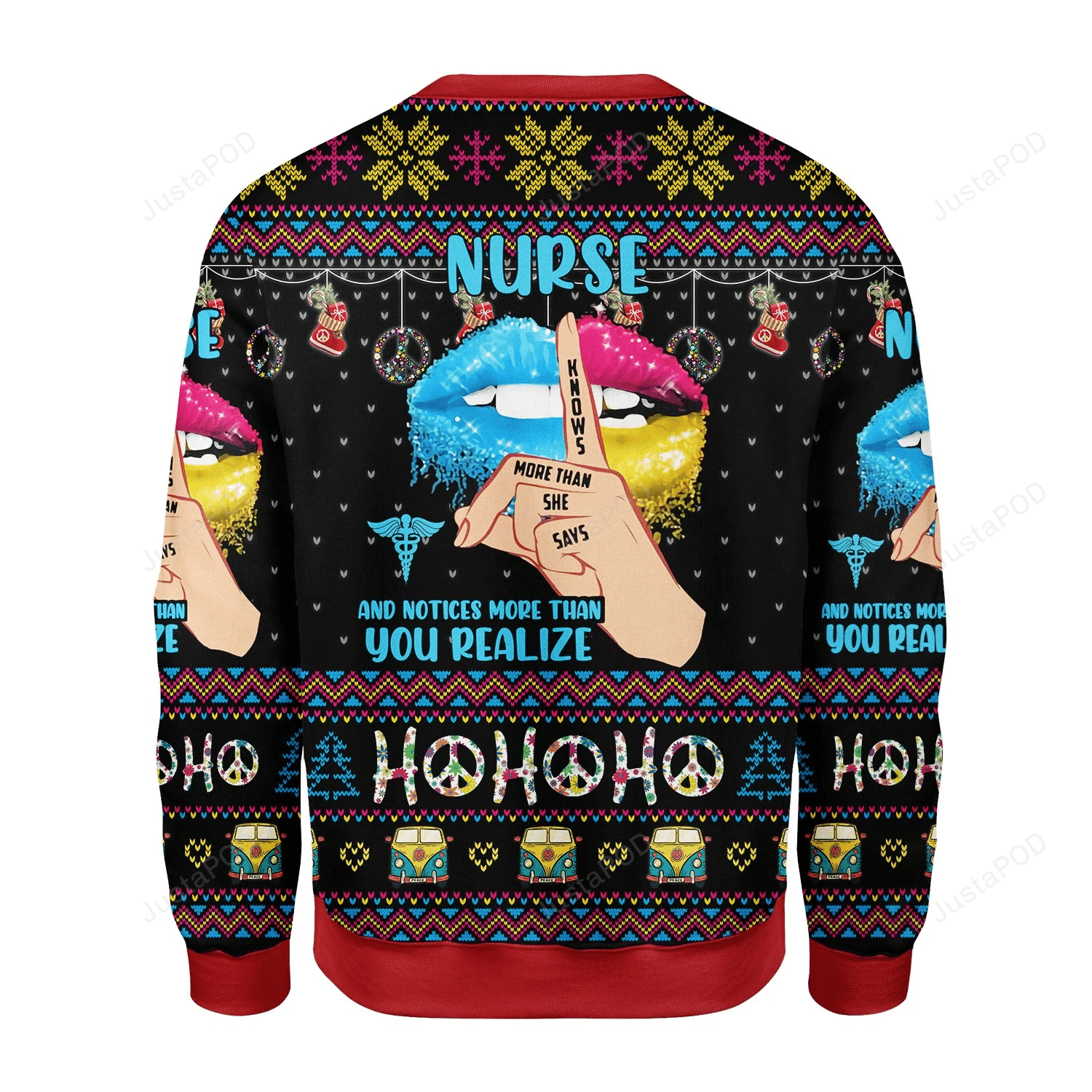 Nurse Life Ugly Christmas Sweater Adult 3D Funny Matching for family