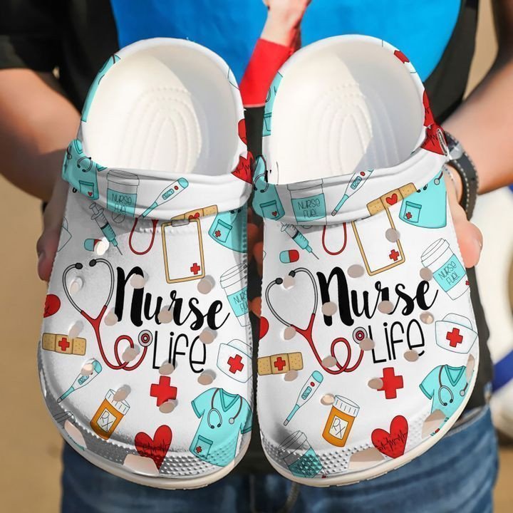 Nurse Life Watercolor Classic Clogs Shoes