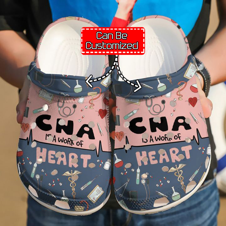 Nurse - Nurse Cna A Work Of Heart clog Shoes For Men And Women