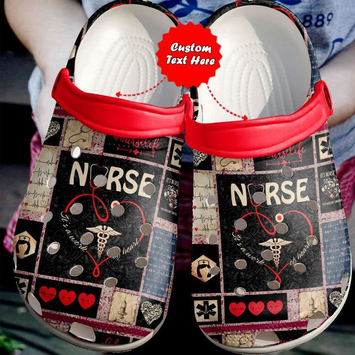 Nurse - Nurse Pattern Gift Clog Shoes For Men And Women