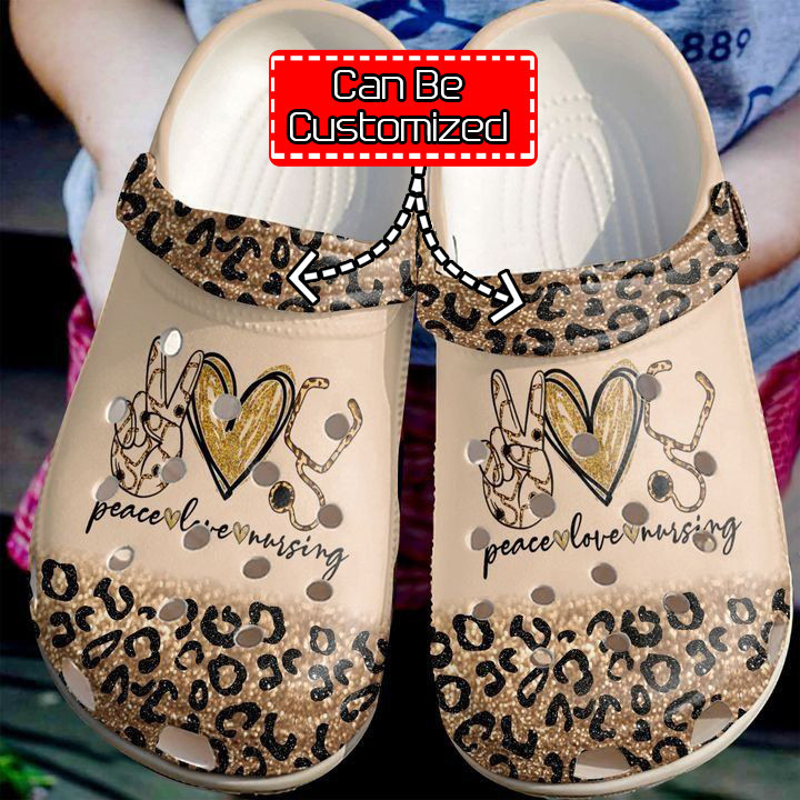 Nurse - Nurse Peace Love Nursing clog Shoes For Men And Women