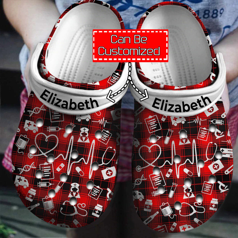 Nurse - Nurse Personalized Clog Shoes With Nursing Symbols For Men And Women