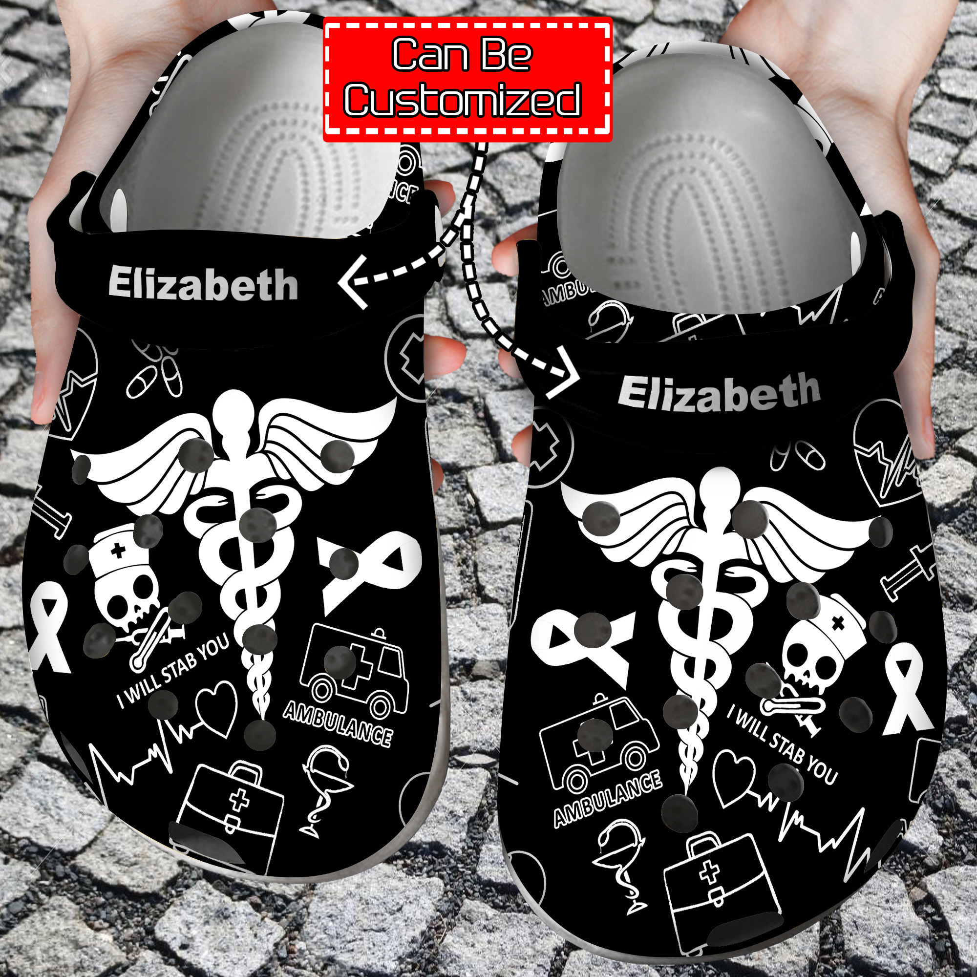 Nurse Nurse Personalized Clog Shoes With Your Name