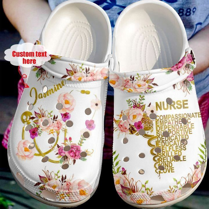 Nurse - Nurse Personalized Floral clog Shoes For Men And Women
