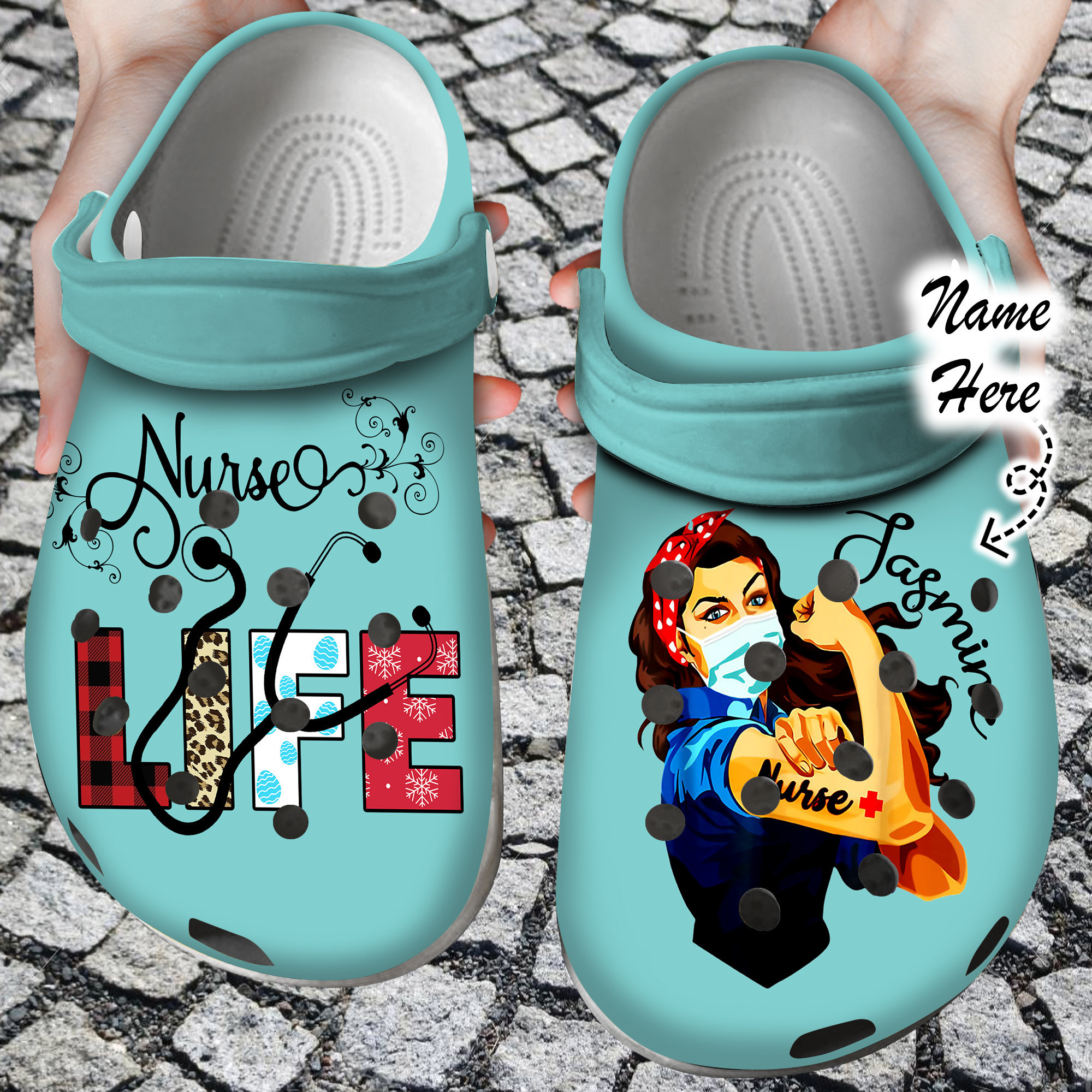 Nurse Nurse Personalized Life clog Shoes
