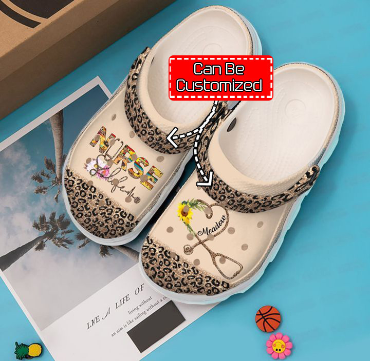 Nurse - Nurse Personalized Life Leopard clog Shoes For Men And Women