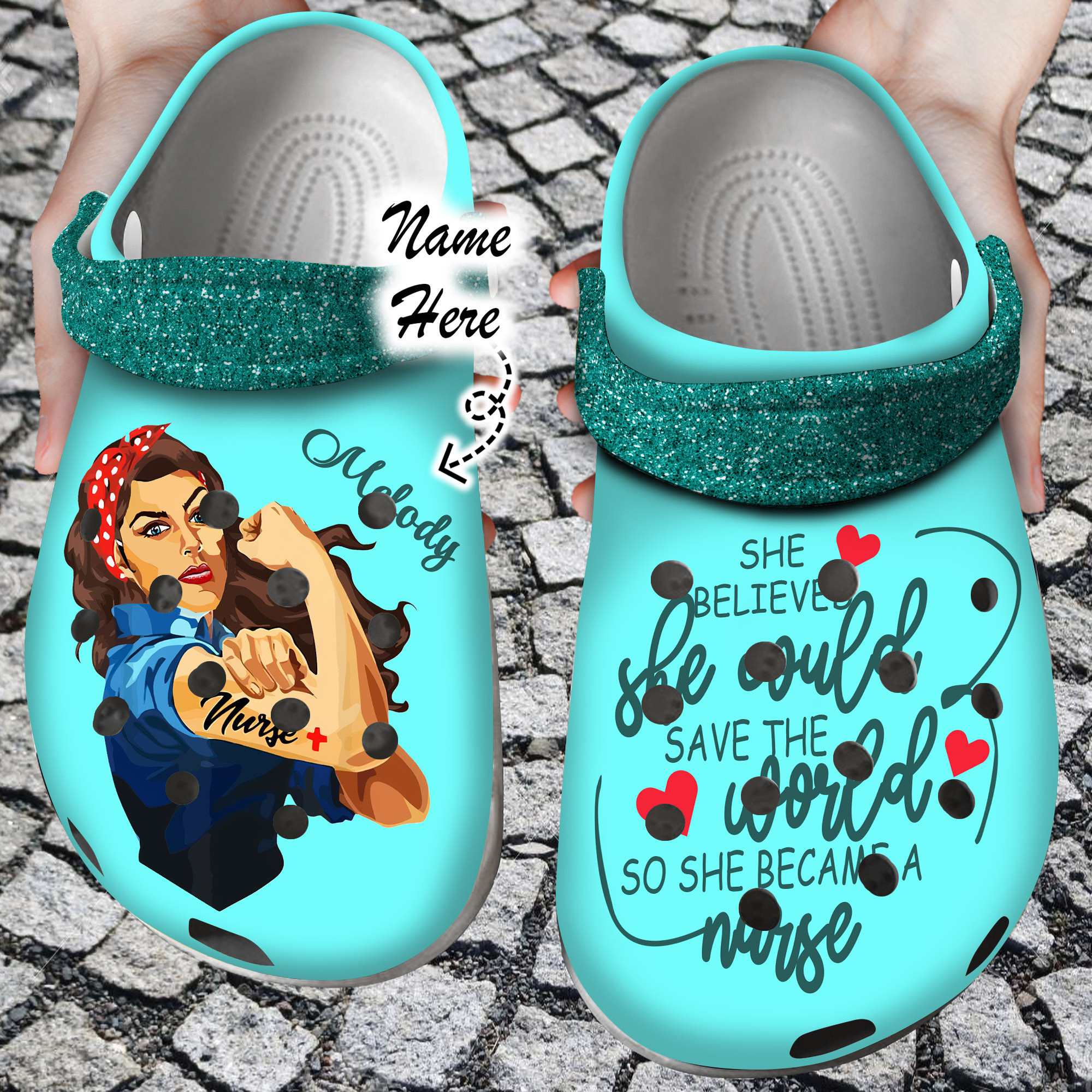 Nurse Nurse Personalized She Believed Could clog Shoes