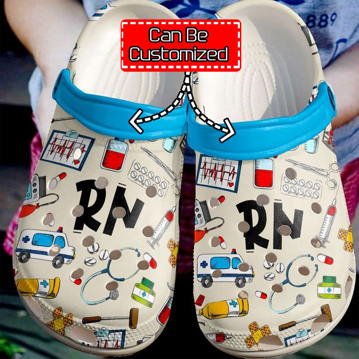 Nurse - Nurse Rn Pattern clog Shoes For Men And Women