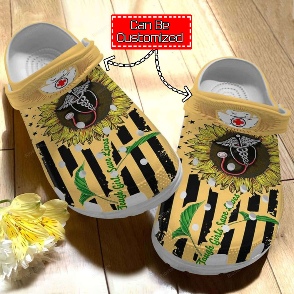 Nurse - Nurse Tough Girls Save Lives clog Shoes For Men And Women