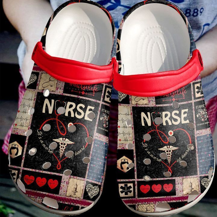 Nurse Pattern Classic Clogs Shoes
