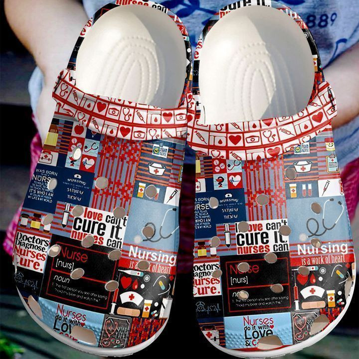 Nurse Pattern Classic Clogs Shoes