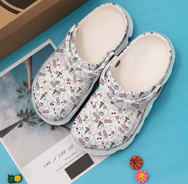 Nurse Pattern Classic Clogs Shoes