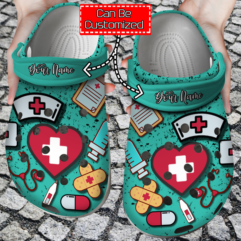 Nurse - Personalized Clogs Shoes With Symbols For Men And Women