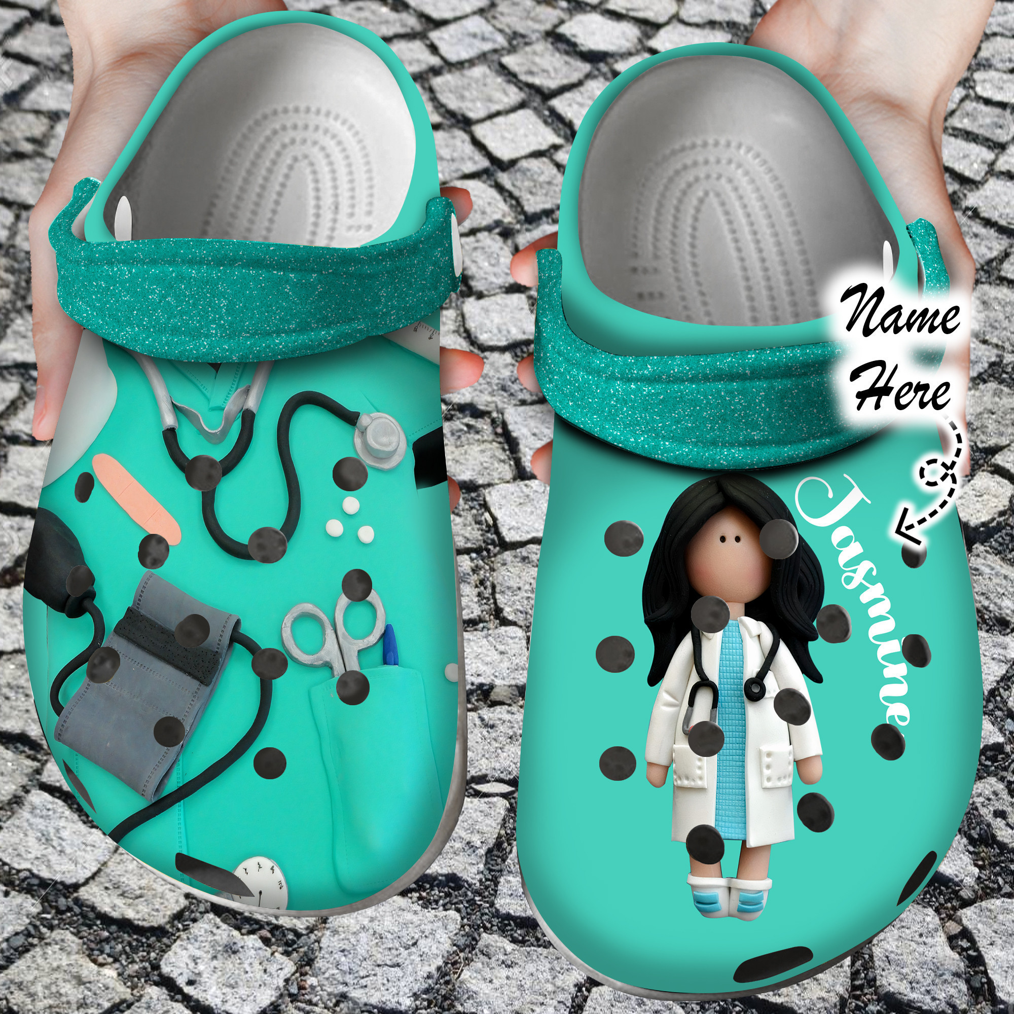 Nurse Personalized Nurse Girl Clog Shoes