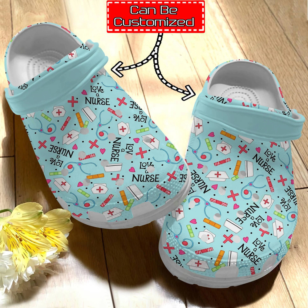 Nurse - Personalized Nurse Life Pattern Clog Shoes For Men And Women