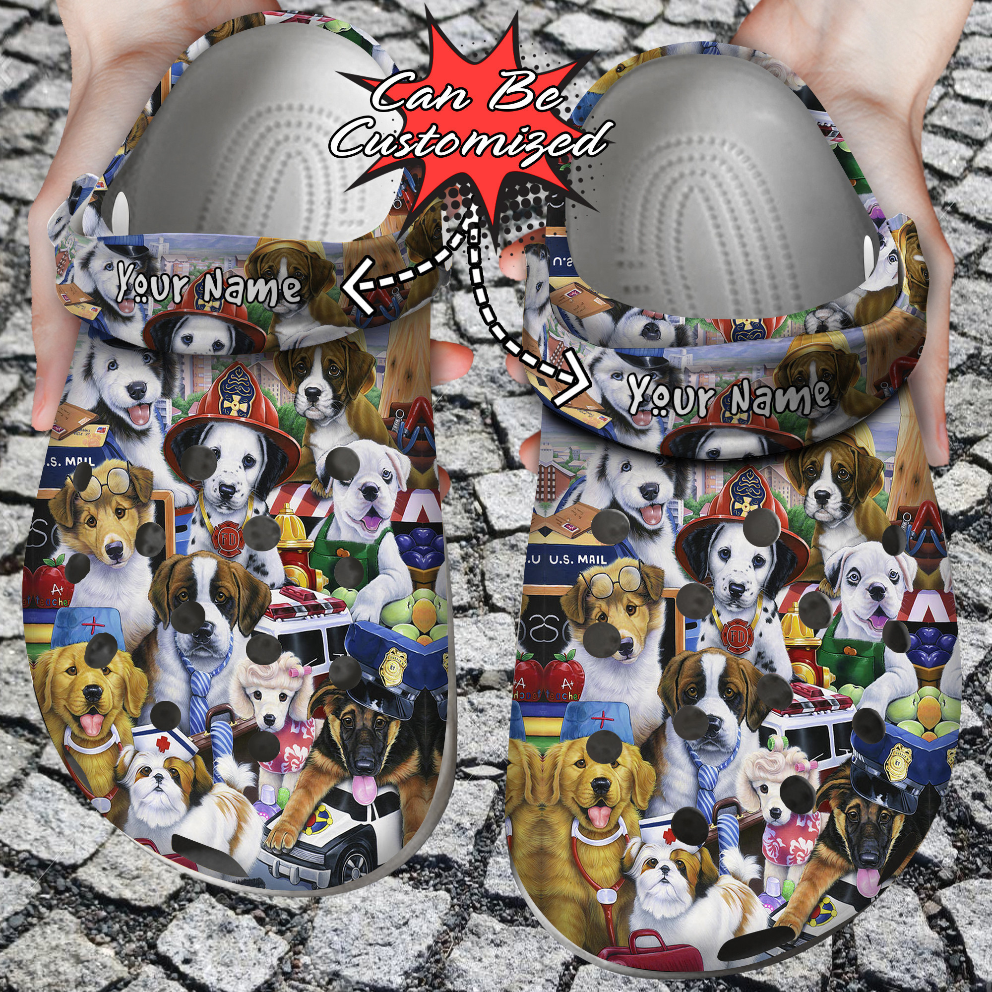 Nurse Personalized Nurse Working Puppies Clog Shoes