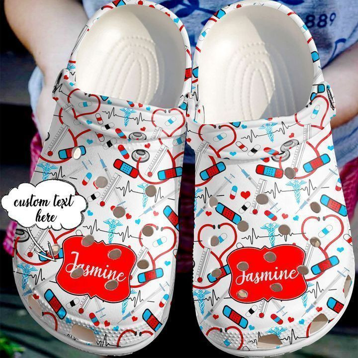 Nurse Personalized Stethoscope Classic Clogs Shoes