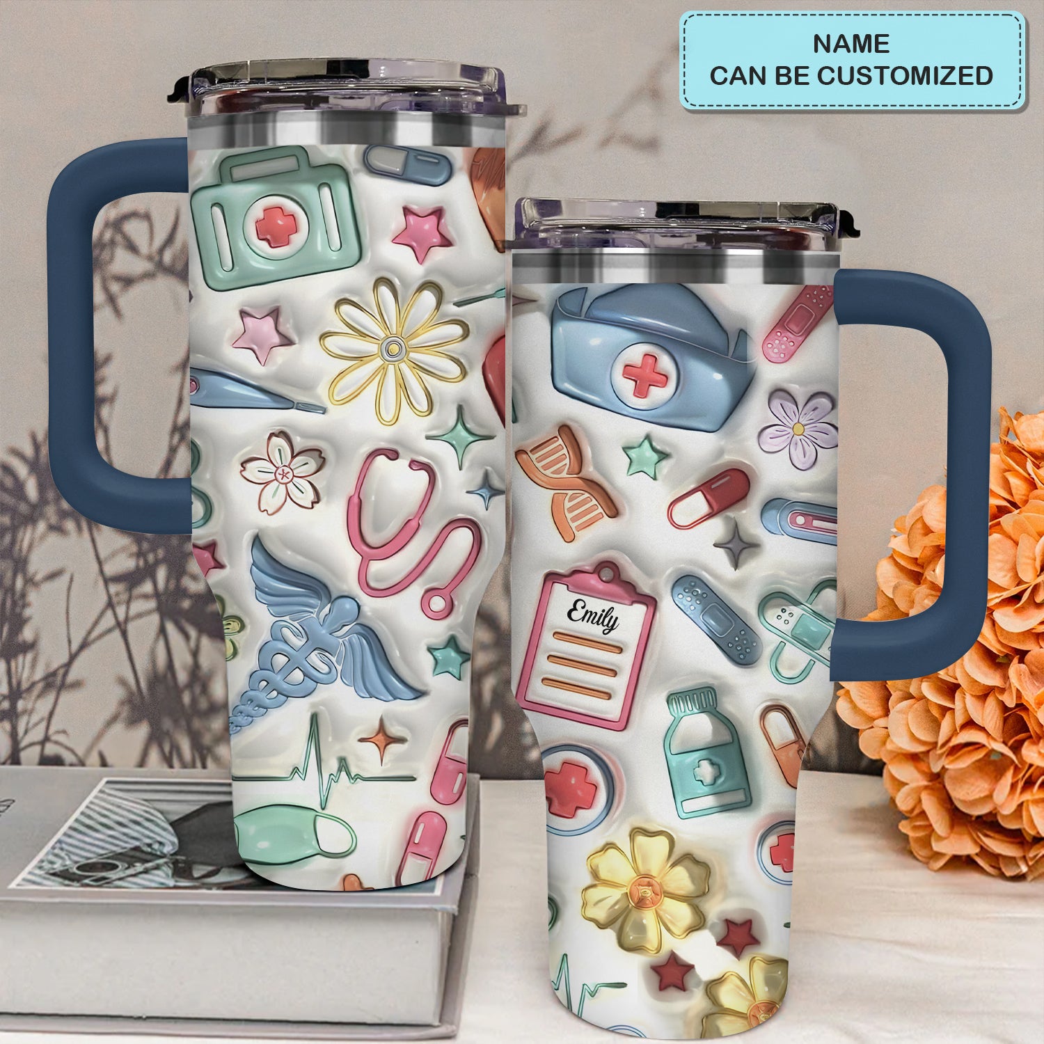 Nurse Puffy Scrubs Life Custom Stanley Cup 40 oz 30 oz Tumbler With HandleTVC2301735