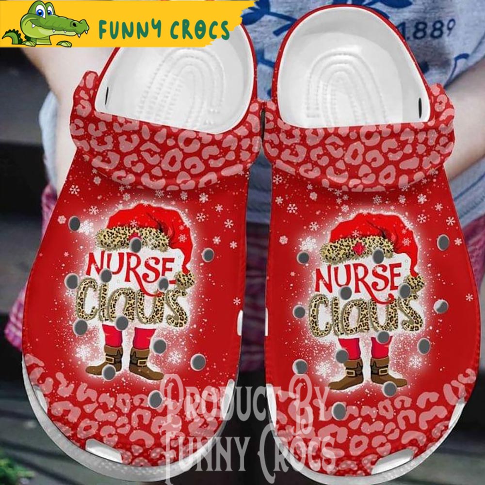Nurse Santa Claus Christmas Crocs Crocband Clogs Shoes Comfortable For Men Women and Kids
