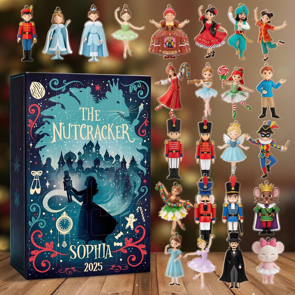 Nutcracker Advent Calendar 2025, Custom Ballet Christmas Countdown, Sugar Plum Fairy, DIY 24 Day Ornament Set - Image 2