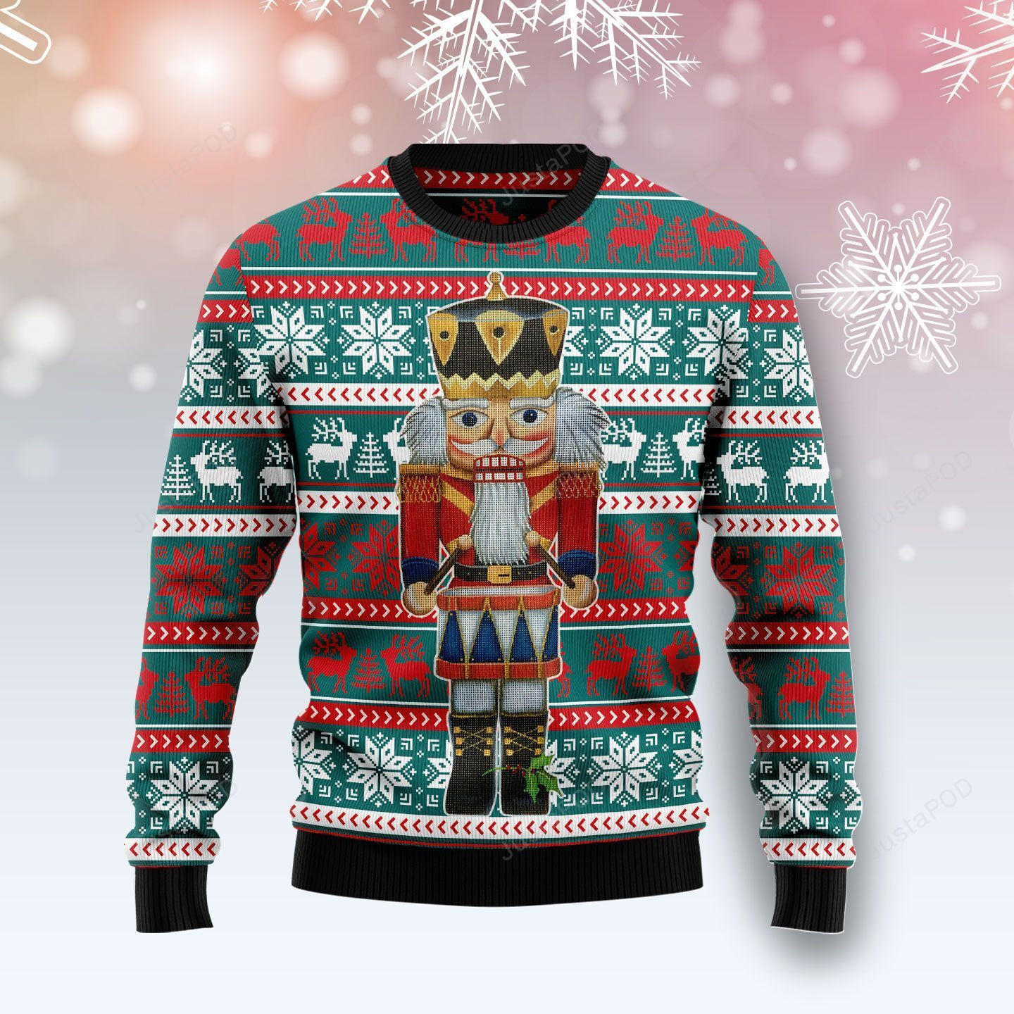 Nutcracker And Drum Ugly Christmas Sweater Adult 3D Funny Matching for family