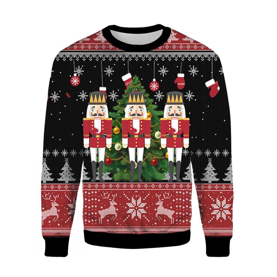 Nutcracker Christmas Tree Ugly Christmas Sweater