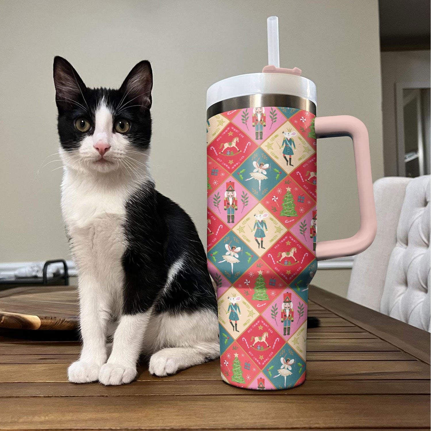 Nutcracker Holiday Cheer Christmas Custom Stanley Cup 40 oz 30 oz Tumbler With HandleTVC2301494 - Image 3