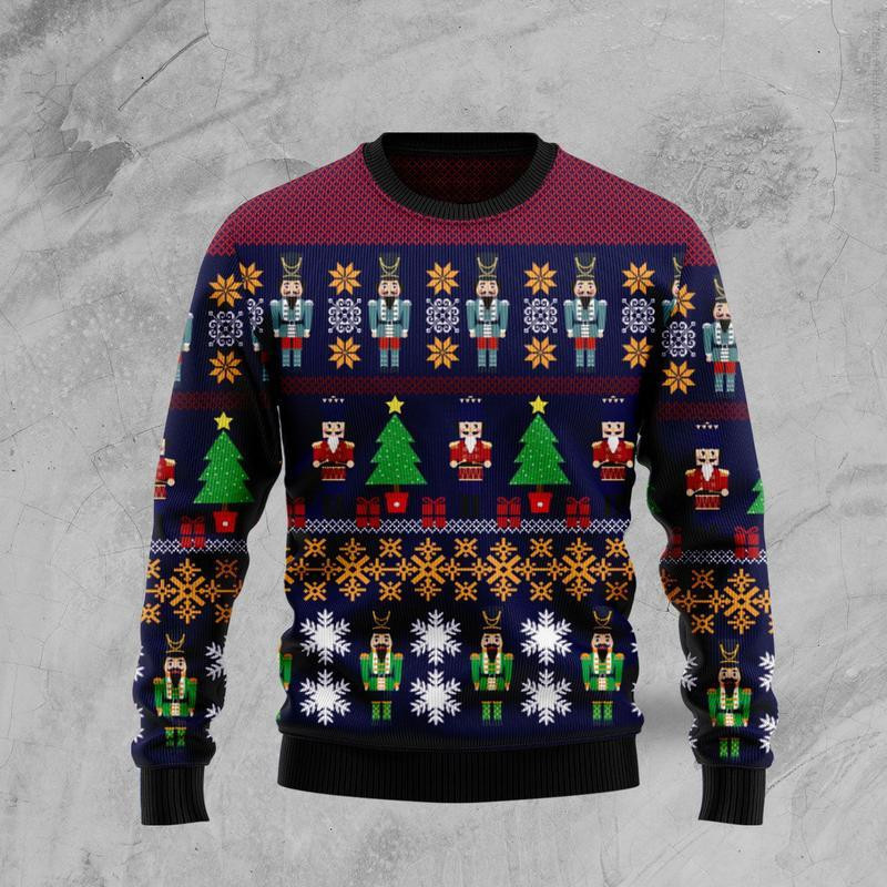 Nutcracket Ugly Christmas Sweater Adult 3D Funny Matching for family