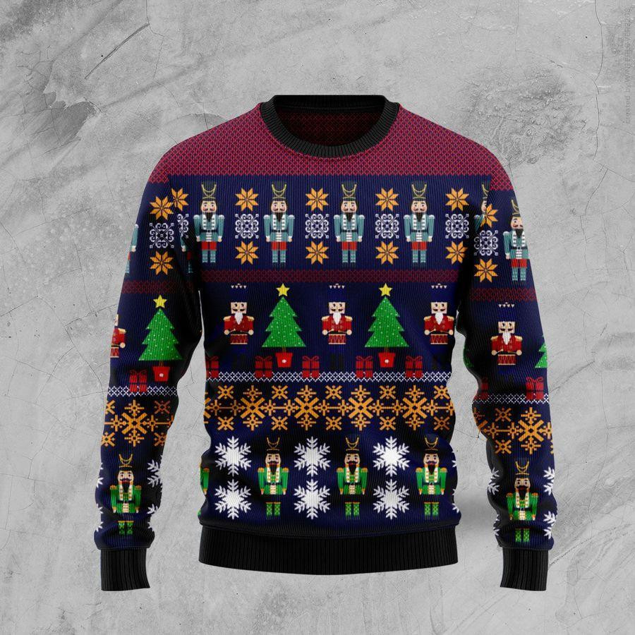 Nutcracket Ugly Christmas Sweater Adult 3D Funny Matching for family