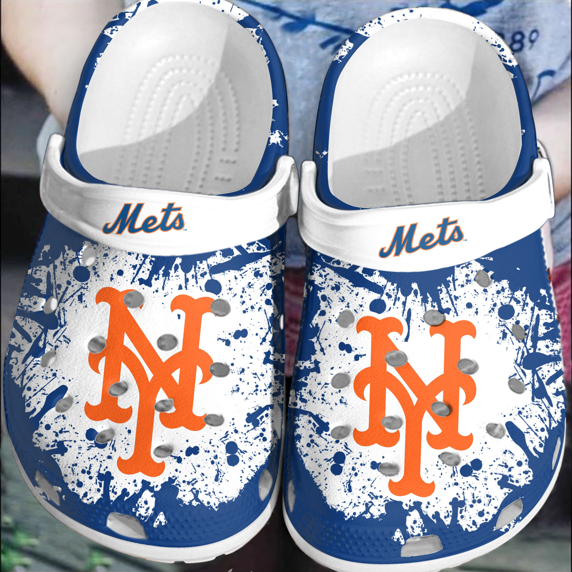 NY Mets Clog Shoes Custom Name