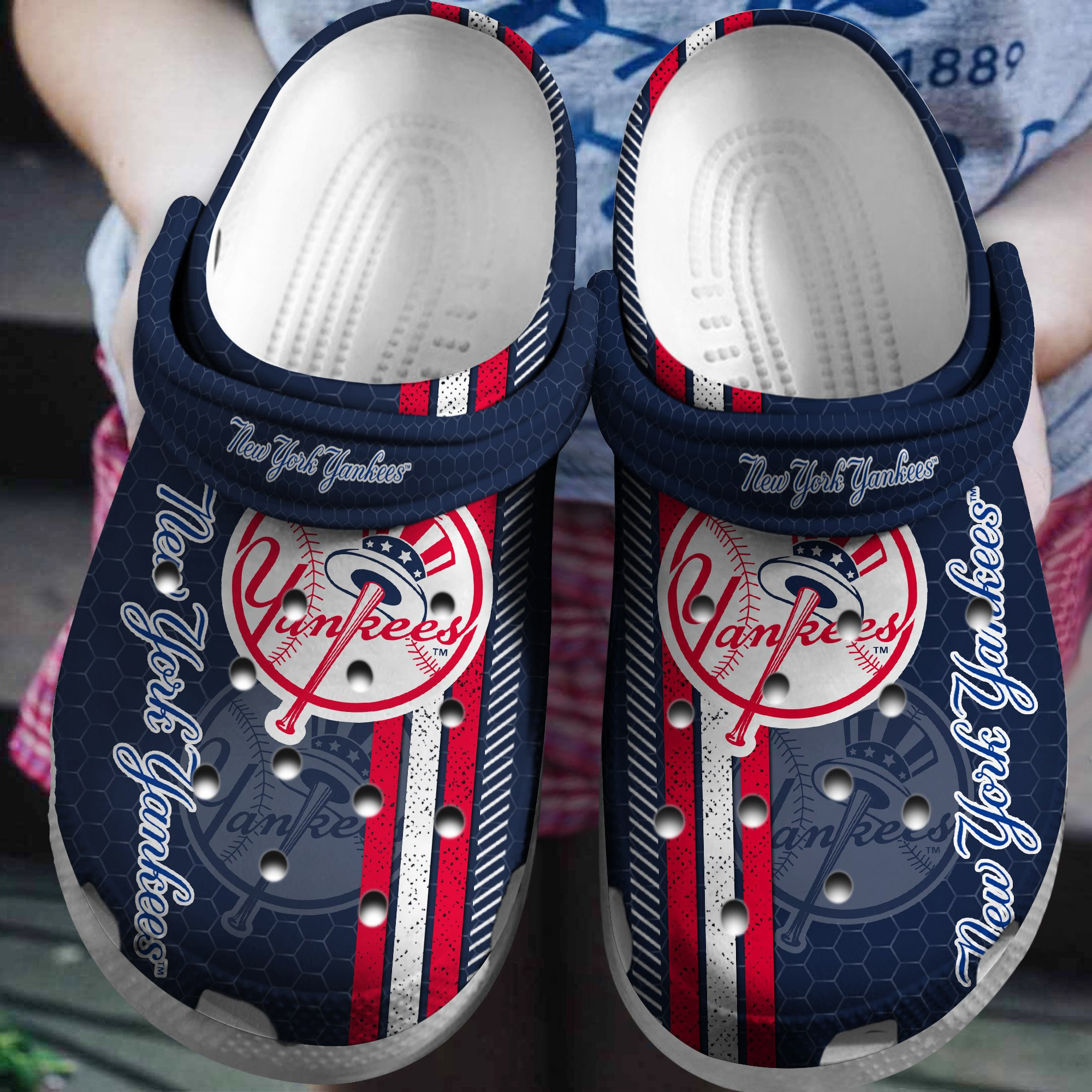 NY Yankees Clog Shoes Custom Name
