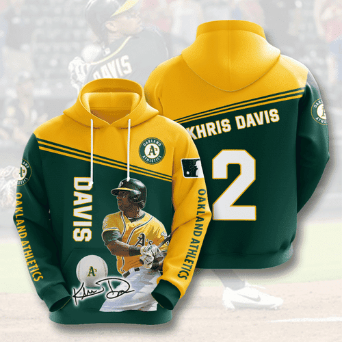OAKLAND ATHLETICS Khris Davis 3D All Over Print Hoodie, Zip Hoodie