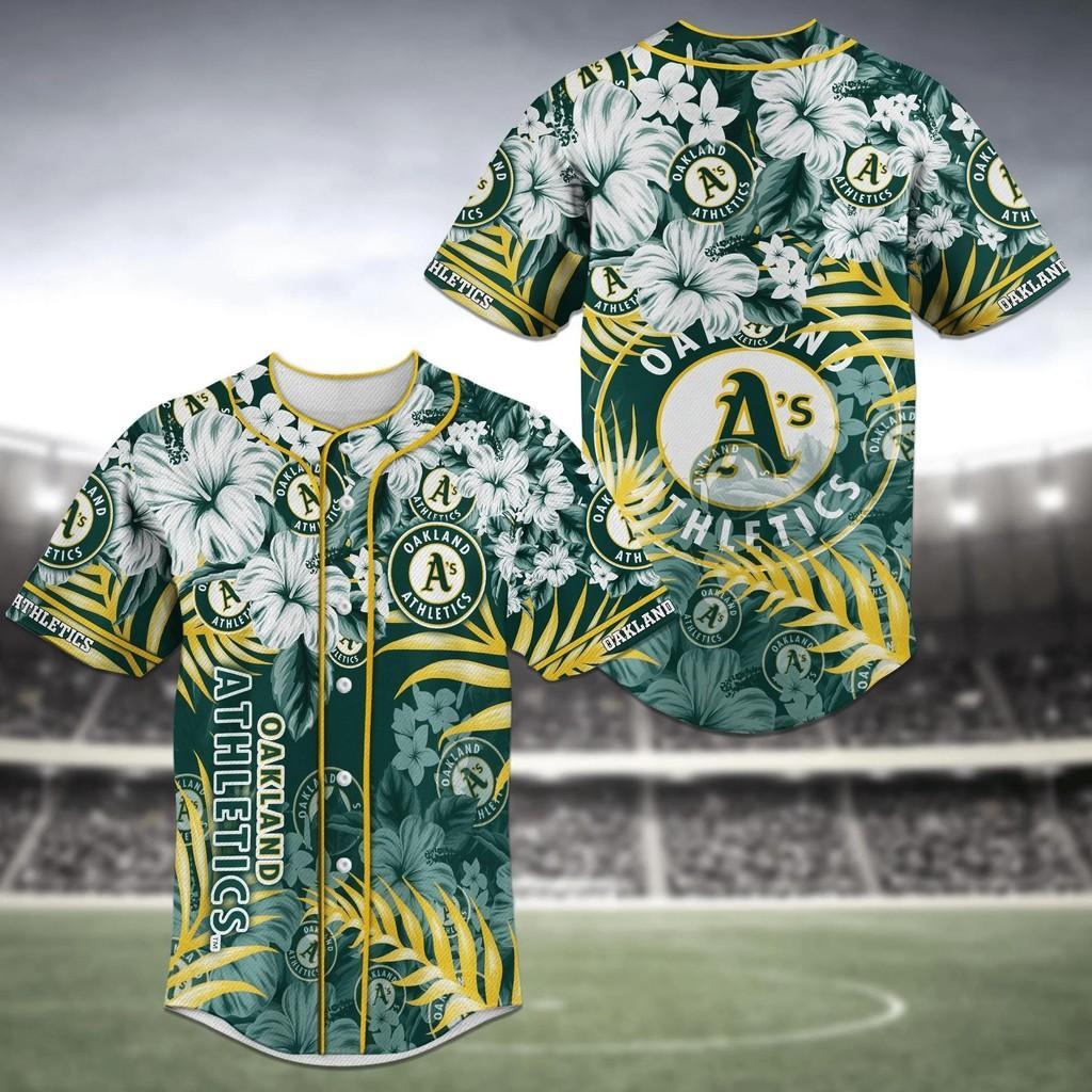 Oakland Athletics Mlb Baseball Jersey Shirt Flower