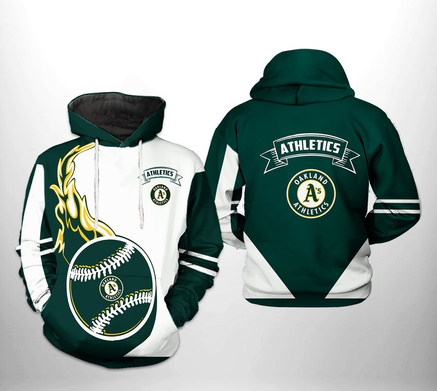 Oakland Athletics MLB Classic 3D All Over Print Hoodie, Zip Hoodie