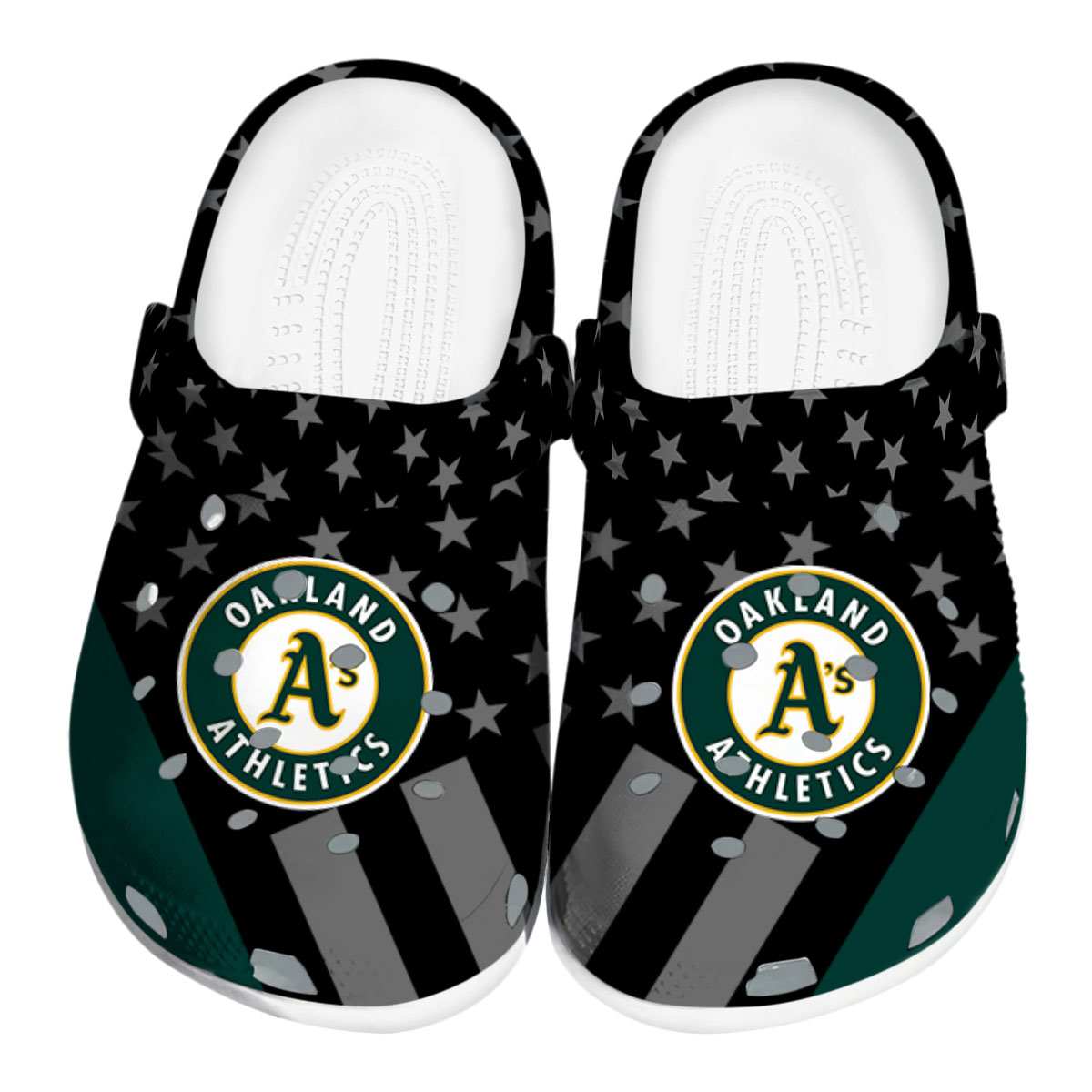 Oakland Athletics MLB Sport Crocs Crocband Clogs Shoes Comfortable For Men Women and Kids