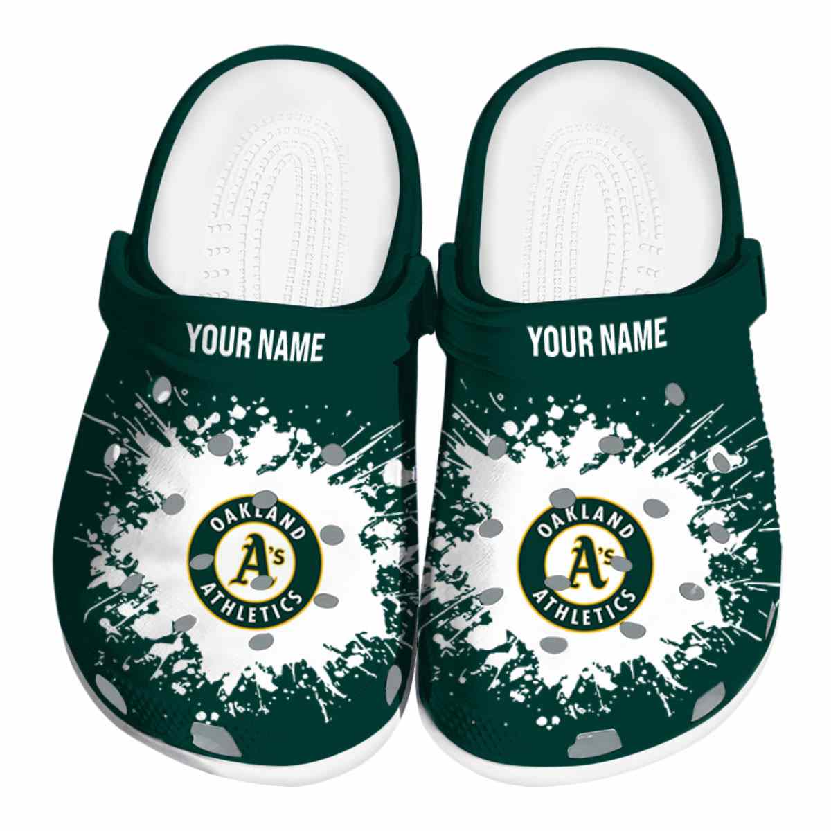 Oakland Athletics MLB Sport Crocs Crocband Clogs Shoes Comfortable For Men Women and Kids