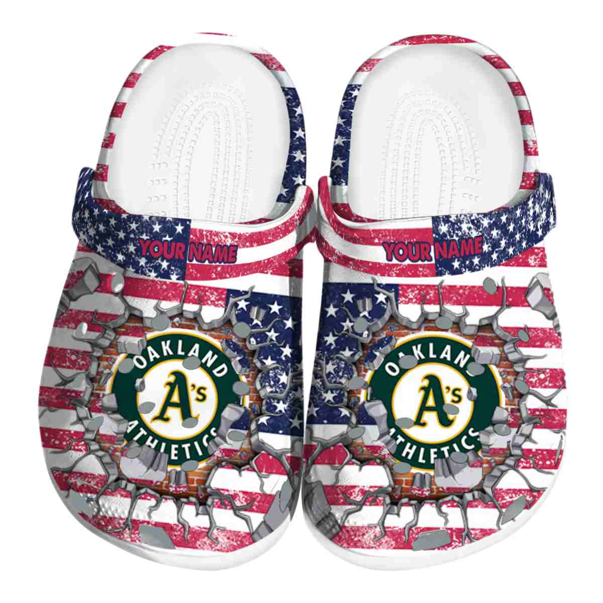 Oakland Athletics MLB Sport Crocs Crocband Clogs Shoes Comfortable For Men Women and Kids