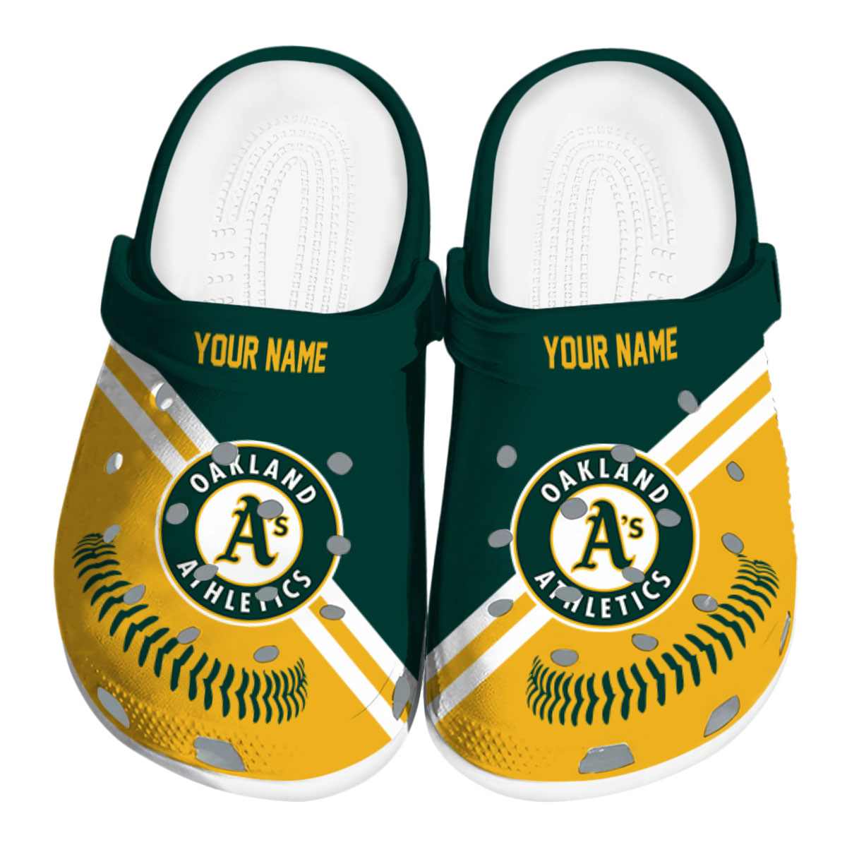 Oakland Athletics MLB Sport Crocs Crocband Clogs Shoes Comfortable For Men Women and Kids