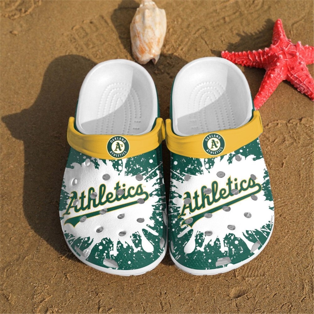 Oakland Athletics MLB Sport Crocs Crocband Clogs Shoes Comfortable For Men Women and Kids