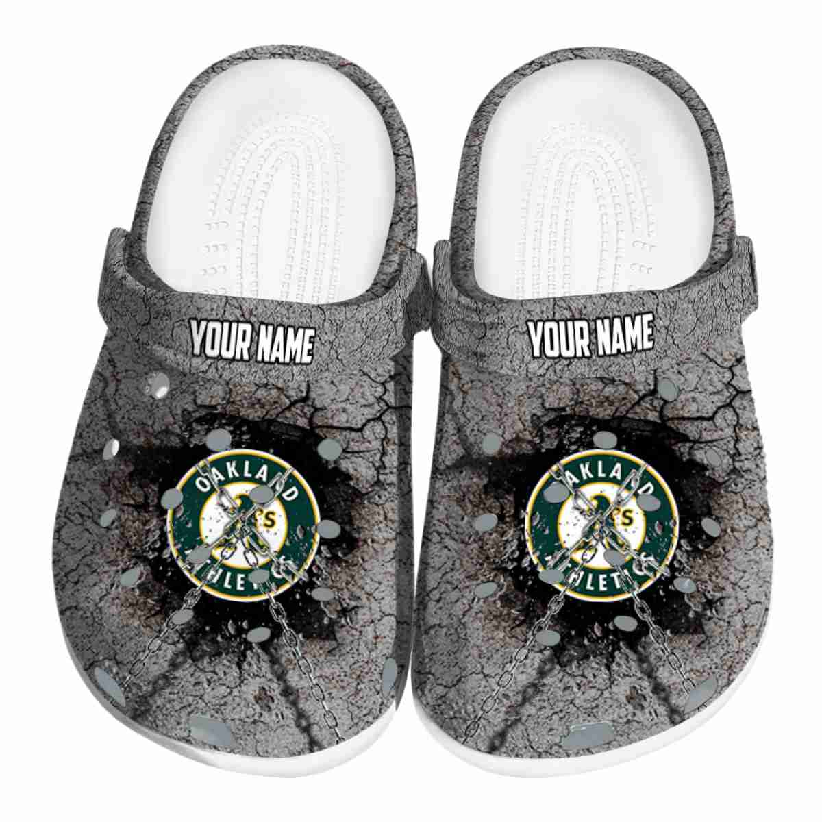 Oakland Athletics MLB Sport Crocs Crocband Clogs Shoes Comfortable For Men Women and Kids