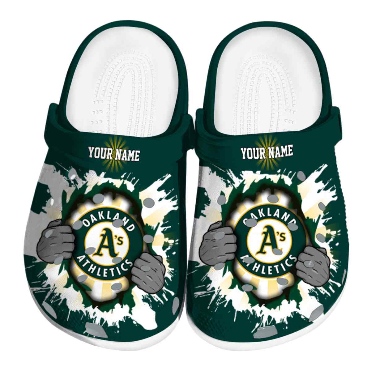Oakland Athletics MLB Sport Crocs Crocband Clogs Shoes Comfortable For Men Women and Kids