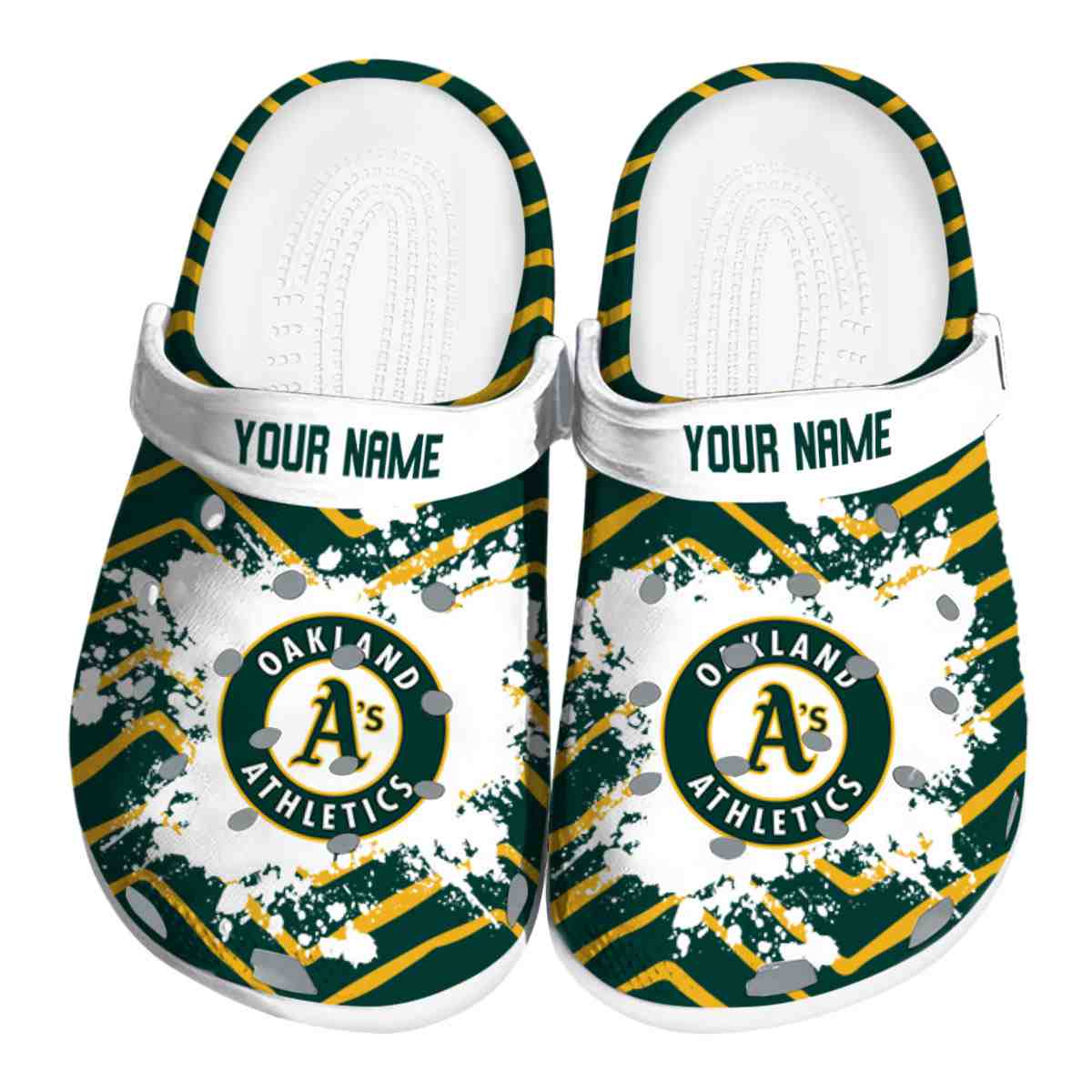 Oakland Athletics MLB Sport Crocs Crocband Clogs Shoes Comfortable For Men Women and Kids