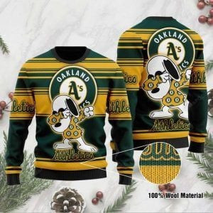 Oakland Athletics Ugly Christmas Sweater Adult 3D Funny Matching for family