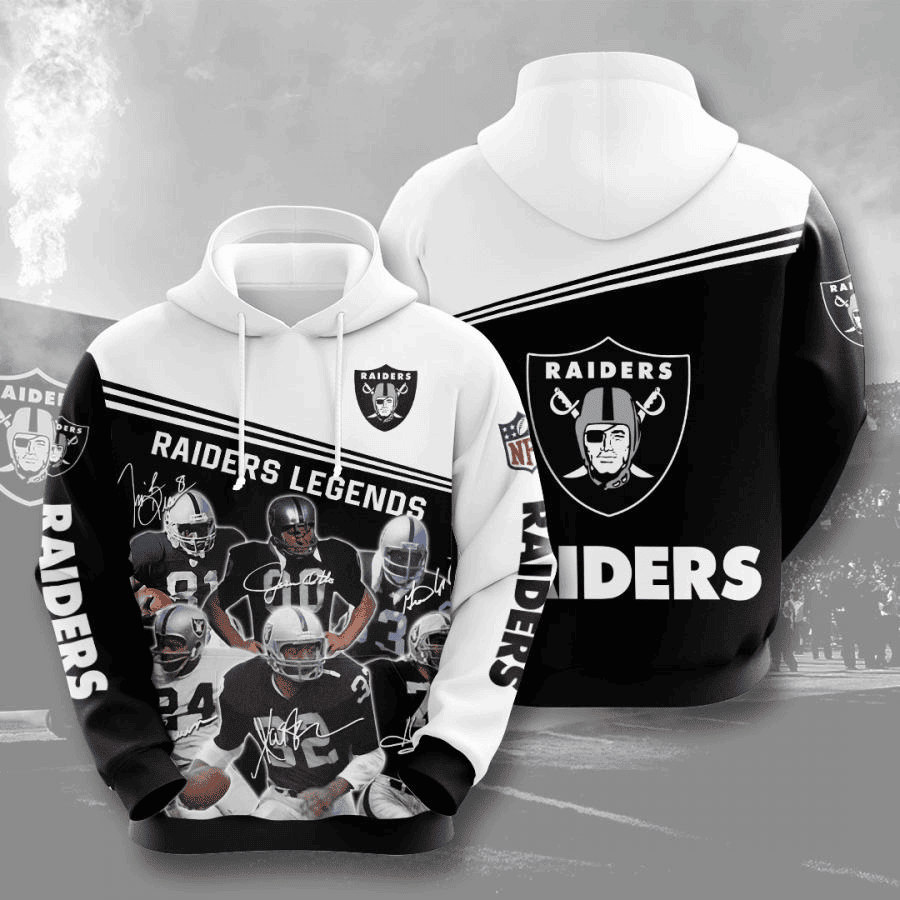 Oakland Raiders 3D All Over Print Hoodie, Zip Hoodie