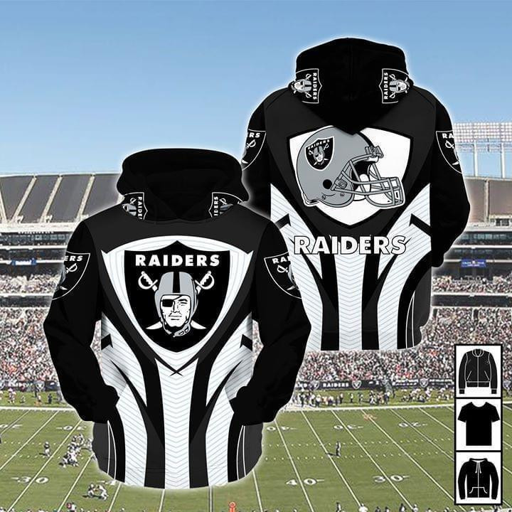 Oakland Raiders 3D All Over Print Hoodie, Zip Hoodie